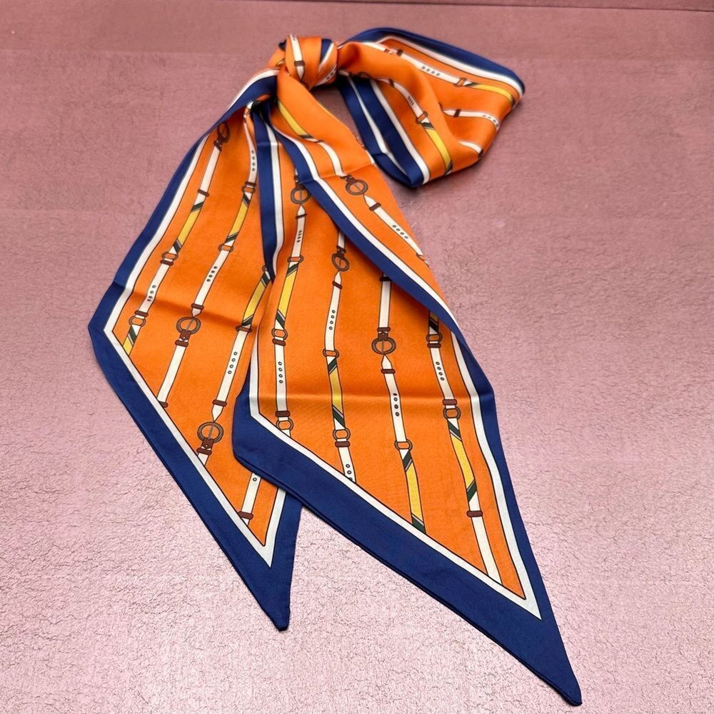 Orange and Blue Scarf P82